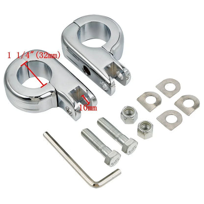 1.25" Highway Foot Pegs Mounts for Harley, Yamaha, Honda