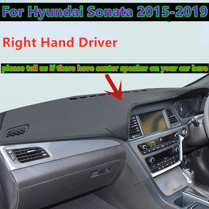 Leather Dash Cover Pad RHD for Hyundai Sonata (2015–2019)