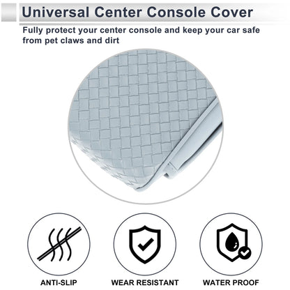 Center Console Cover for Car (13.78"x7.09"x2.76", Light Blue)