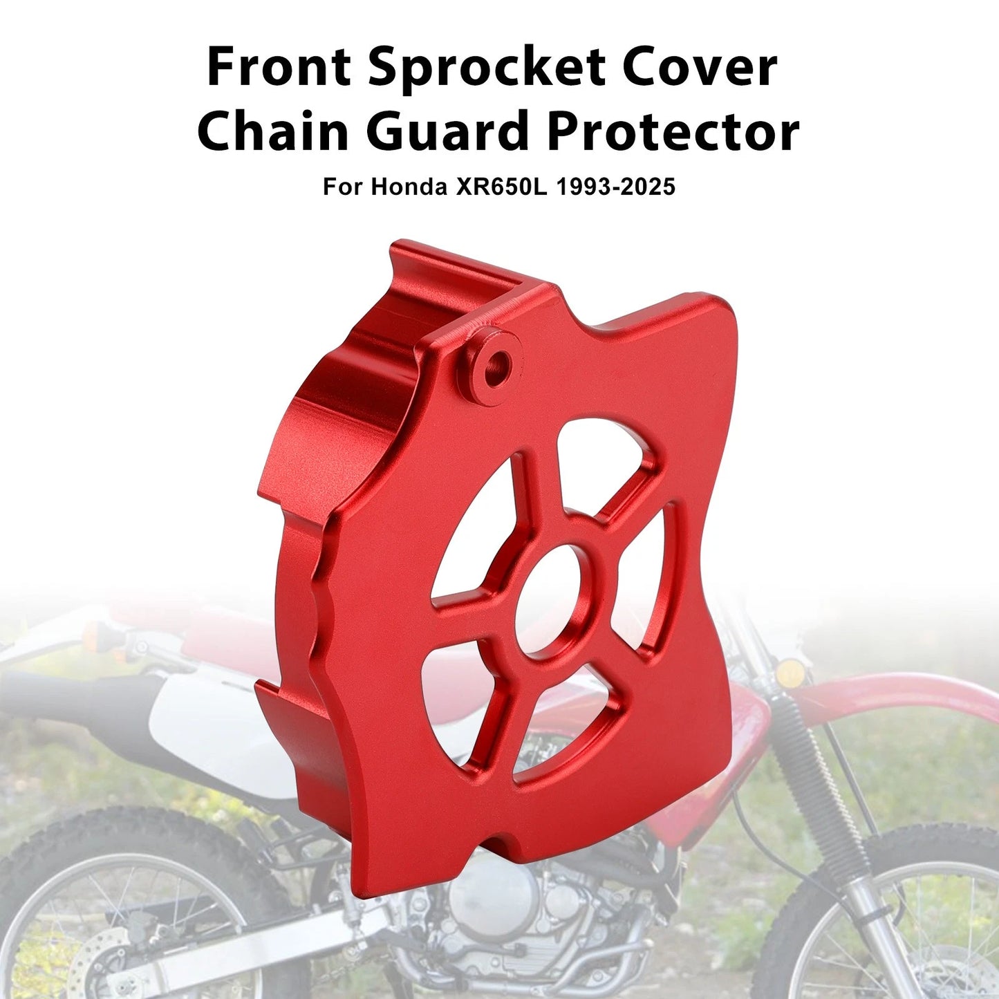 Front Sprocket Chain Guard for Honda XR650L (1993–2025) Red