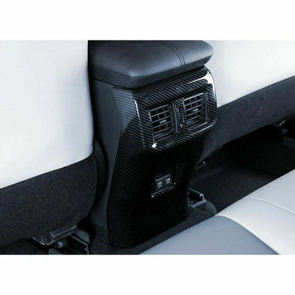 Carbon Fiber Rear Seat Air Vent Cover Trim Decor for Toyota RAV4 (2019–2023)