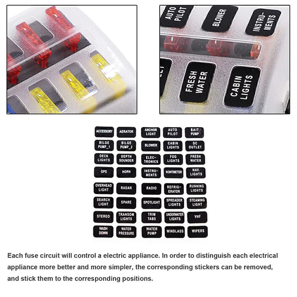 8 Way LED Fuse Box Block Holder Universal Waterproof for Car (No Year Specified)