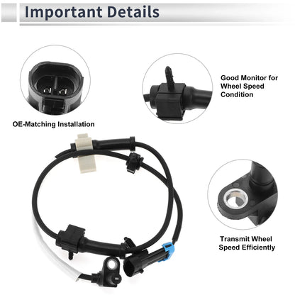 ABS Wheel Speed Sensor for Chevrolet C3500 1995-1996 1 x Front Left/Right