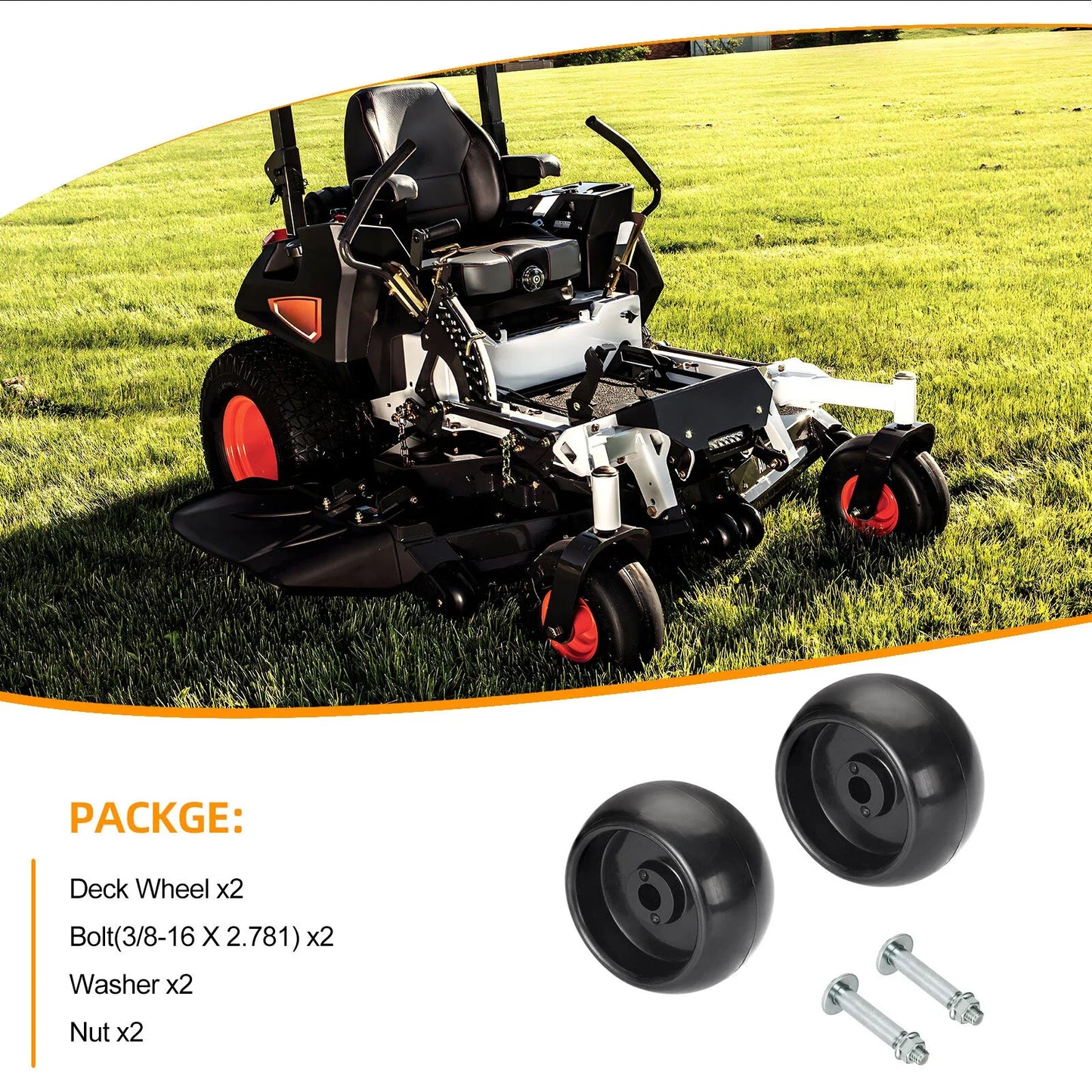 2 x Deck Wheels Kit for Ferris Simplicity Snapper Pro