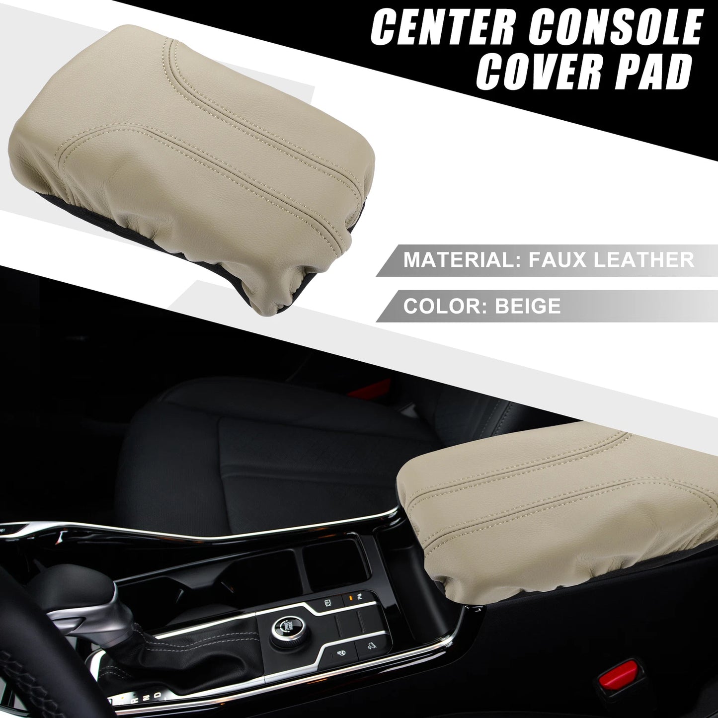 Armrest Cover Trim for Nissan Rogue (2014–2020) Beige