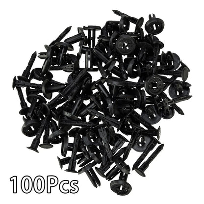 100 x 6mm Bumper Bonnet Trim Clips for Universal Vehicles
