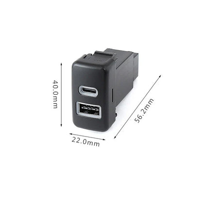 36W Dual Port TypeA/C USB Charger Socket Switch for Toyota Tacoma (2011–2020)