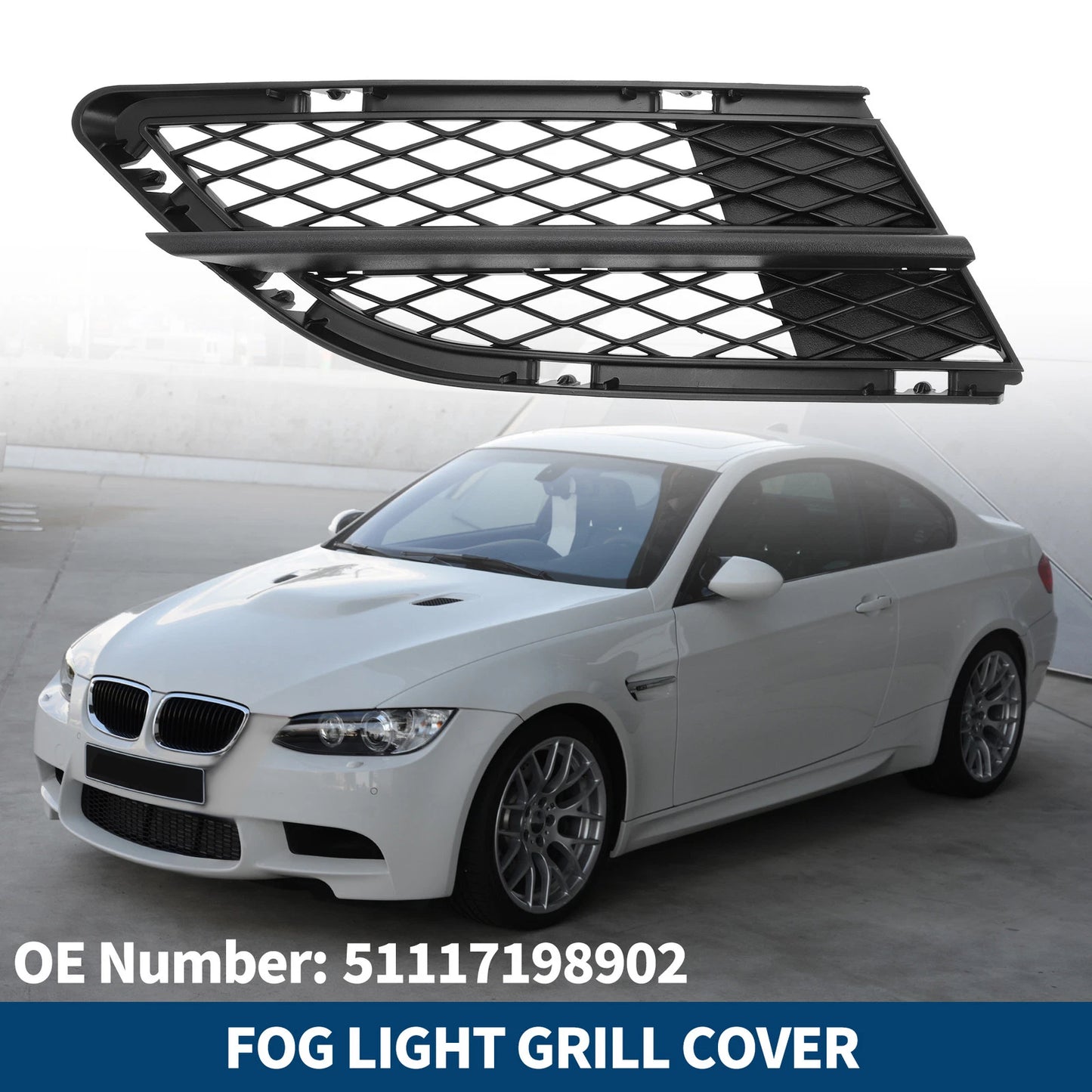 1pc Fog Light Grill for BMW 328i (2009–2012) No. 51117198902