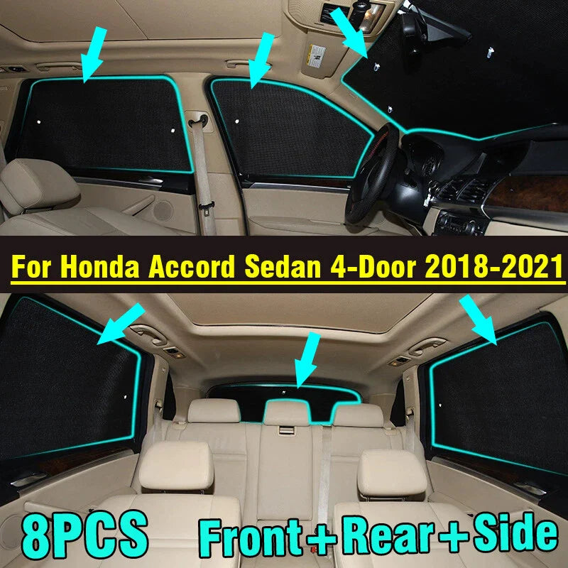 Front Side Rear Windows Privacy Sunshade for Honda Accord (2018–2021)