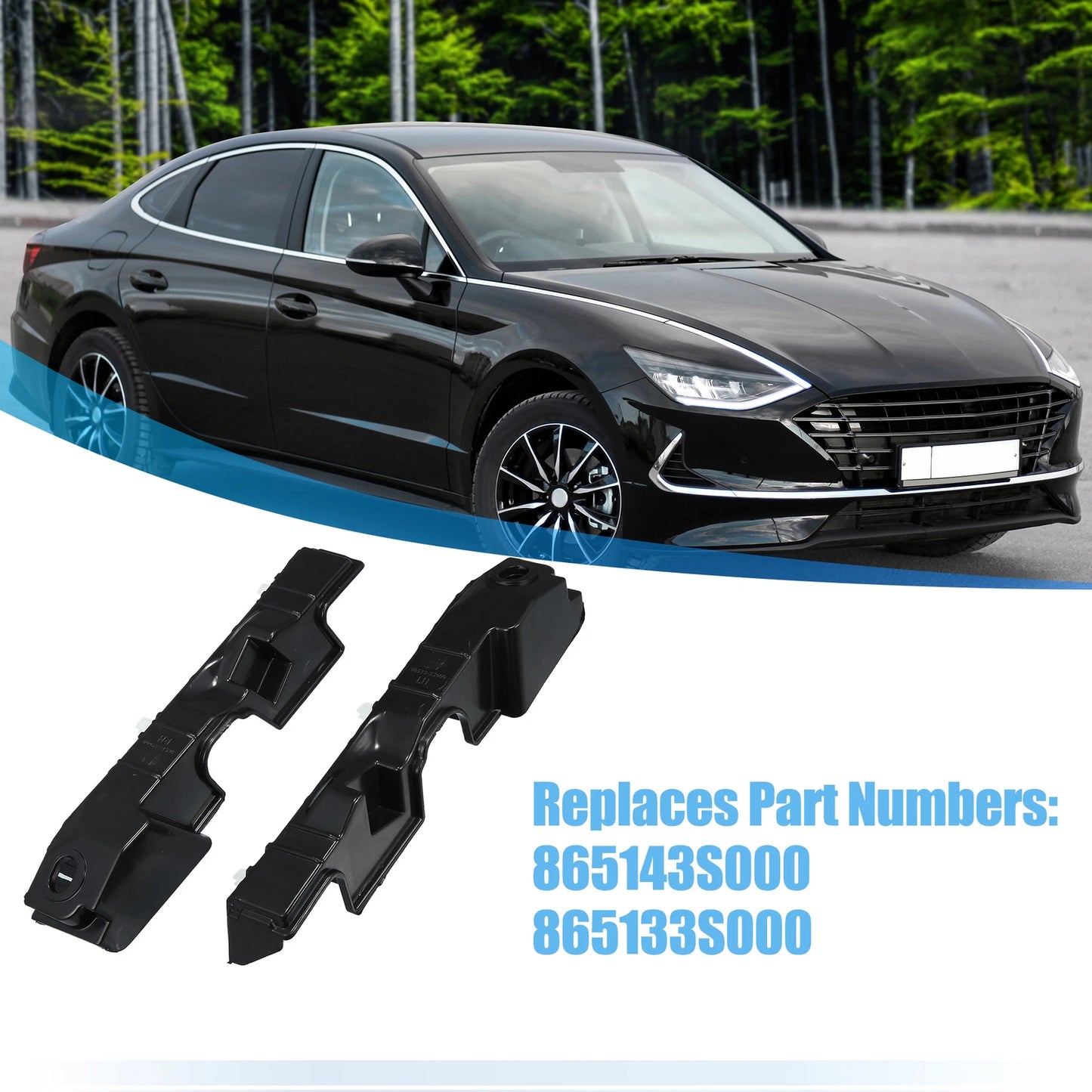 1 Pair Front Bumper Bracket for Hyundai Sonata (2011–2015) 86513-3S000 86514-3S000