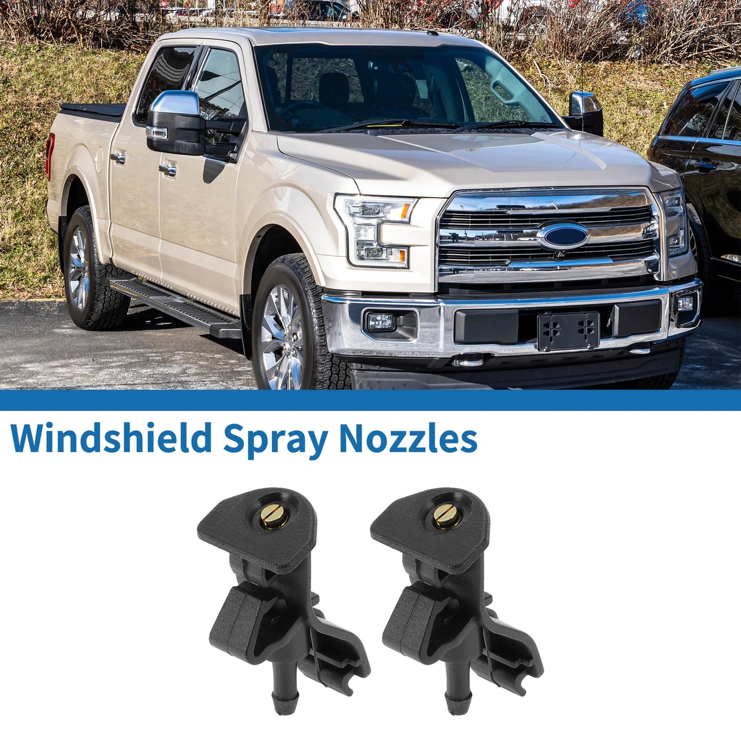 2Pcs Front Windshield Washer Nozzles AR3Z17603A for Ford Explorer (2011–2018)