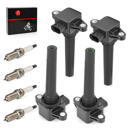 4pcs/set Ignition Coils w Spark Plug for Yamaha UP1800