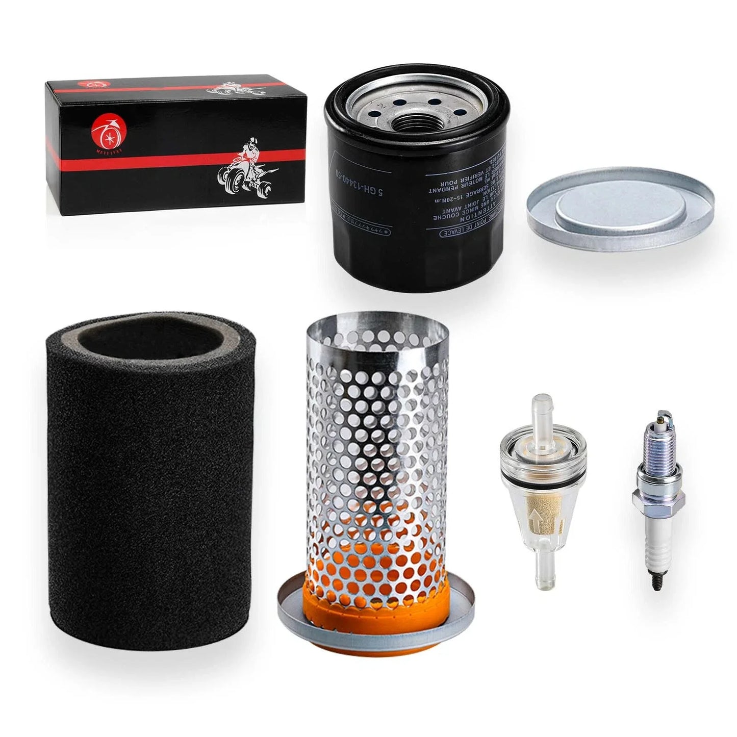 Air Filter & Guide Cage Cap Oil Filter for Yamaha Kodiak 400 450 (2006–2014)
