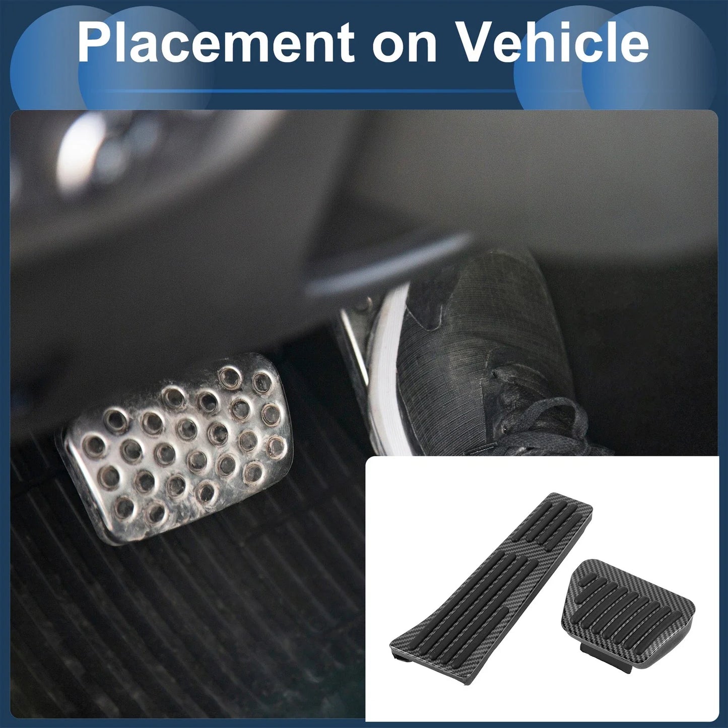 Set Foot Accelerator Pedal Covers for BMW 3 Black Carbon Fiber
