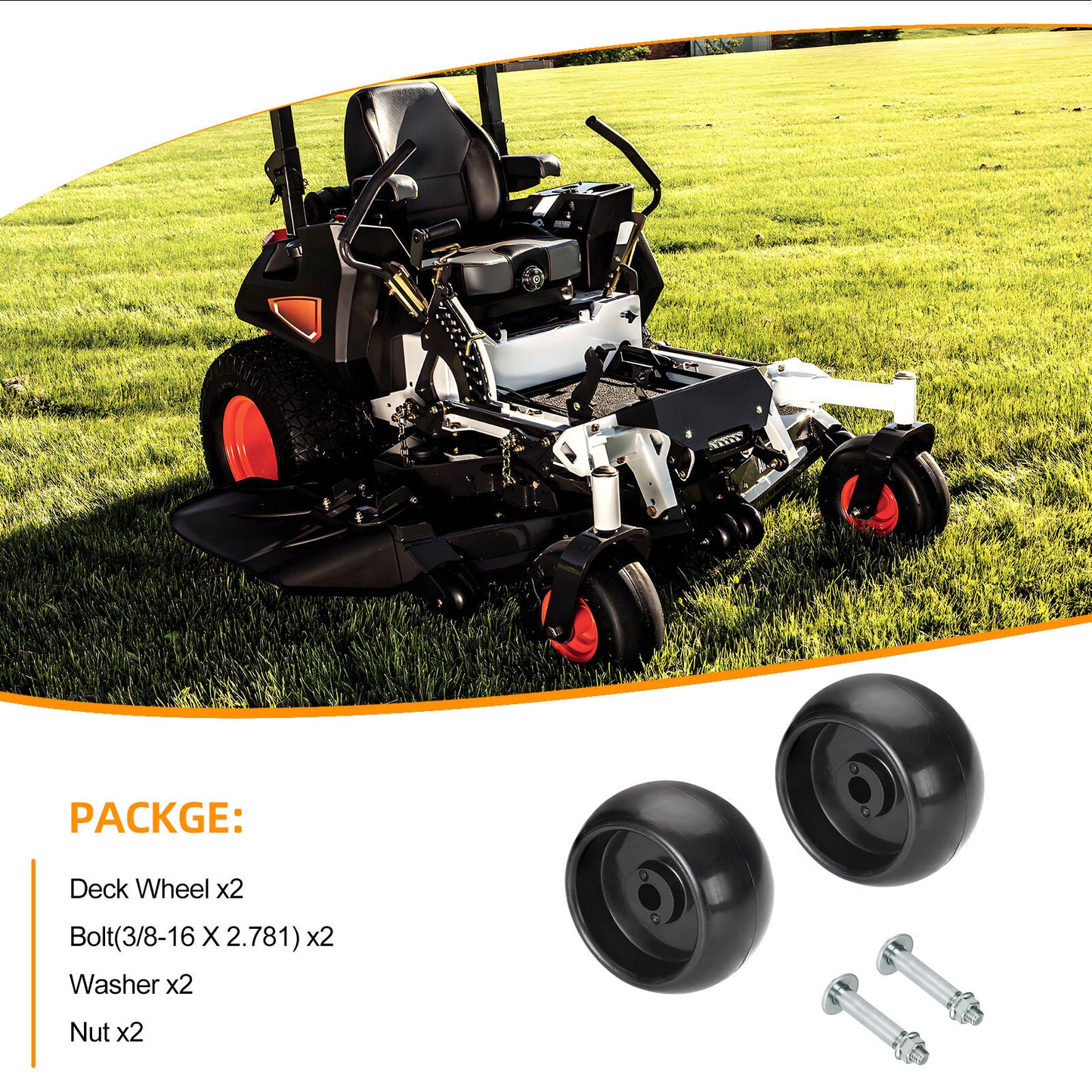 2X Deck Wheels Kit for Ferris Simplicity Snapper Pro (1500)