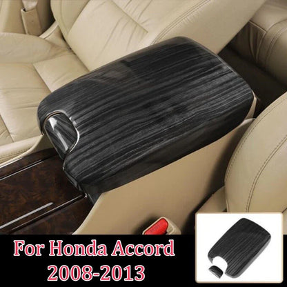 ABS Black Wood 2 x Center Console Armrest Cover for Honda Accord (2008–2013)