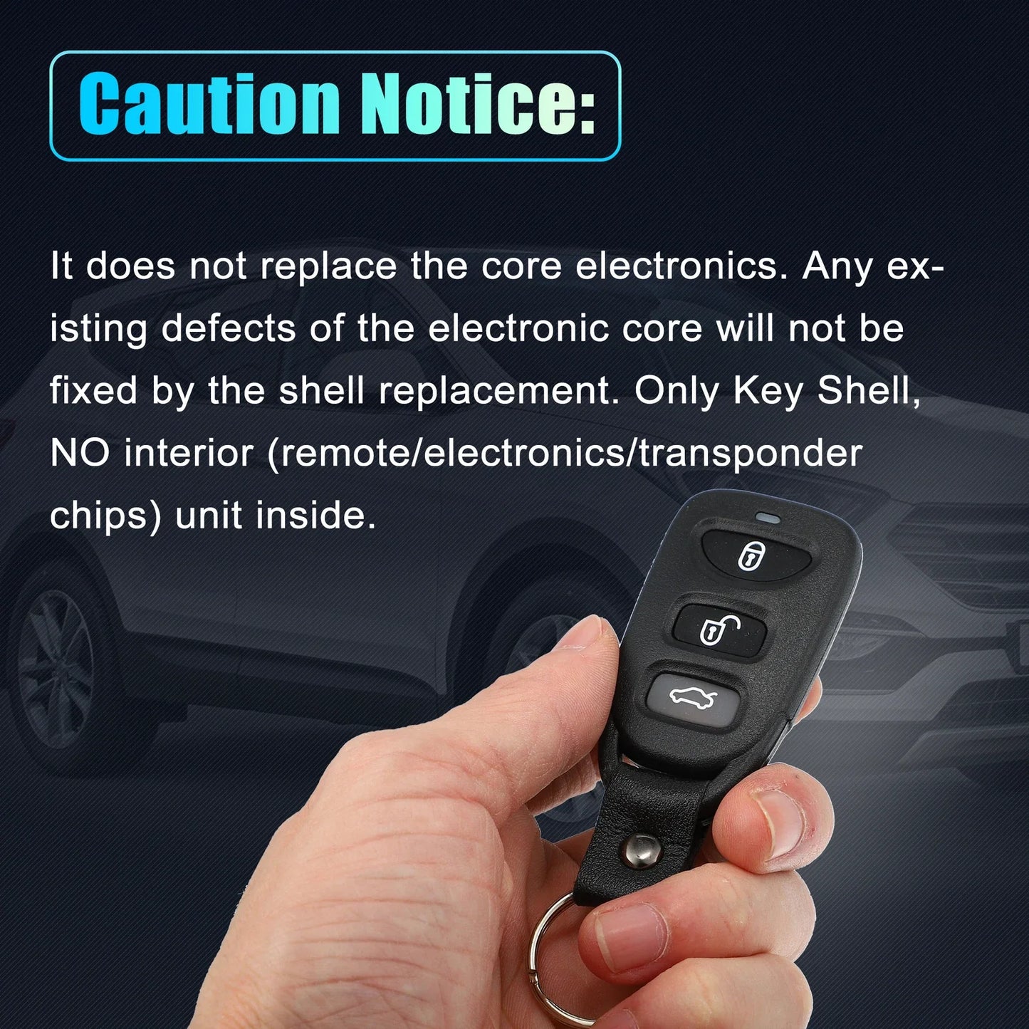 Keyless Entry Remote Key Shell Cover for Hyundai & Kia (No Chip)