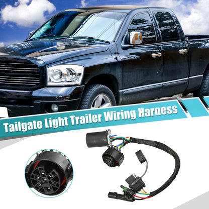 7 Pin to 4 Way Flat Trailer Wiring Harness for LED Tailgate Light Bar