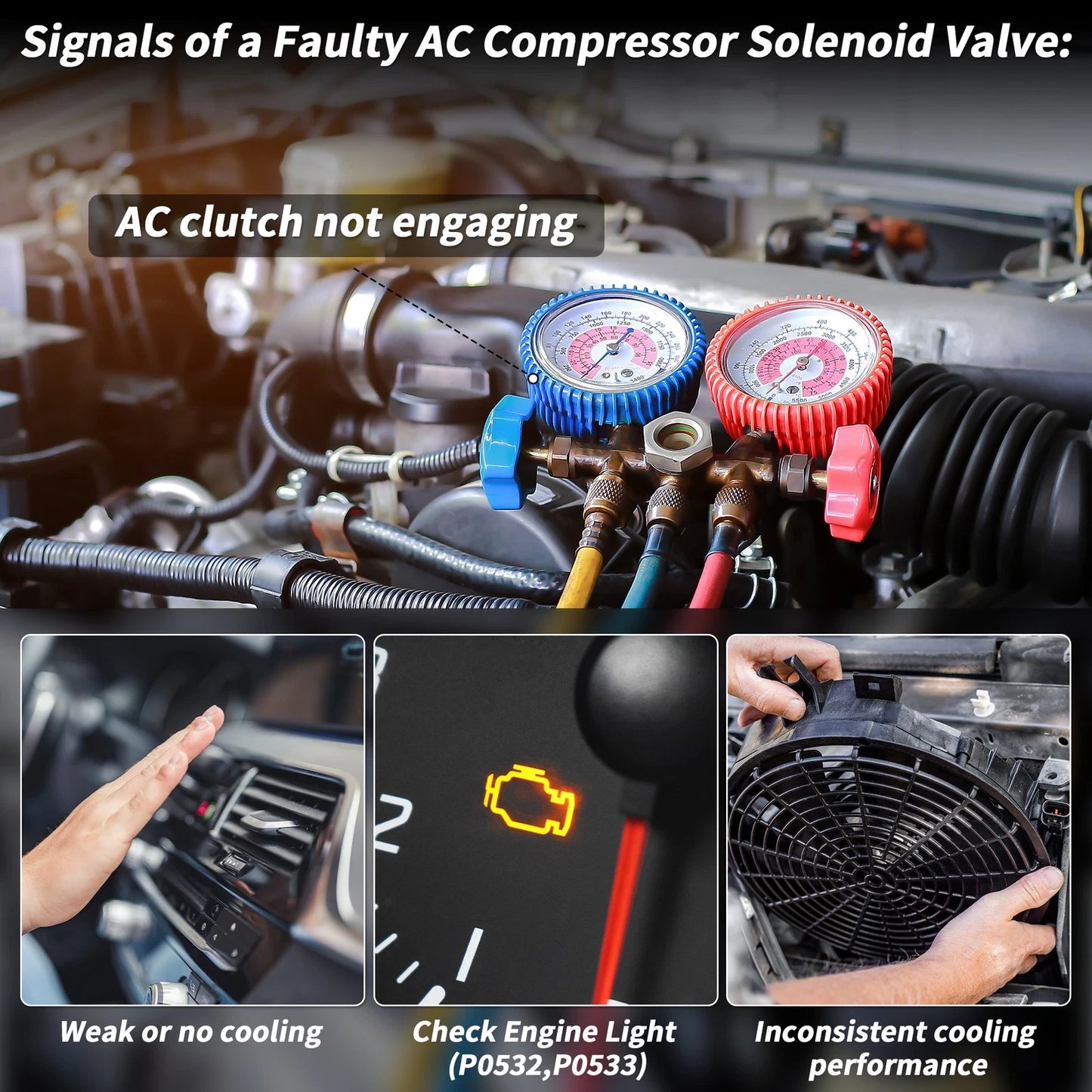 AC Compressor Control Solenoid Valve for Chevrolet Malibu 1.5T (2016–2020) 3518412
