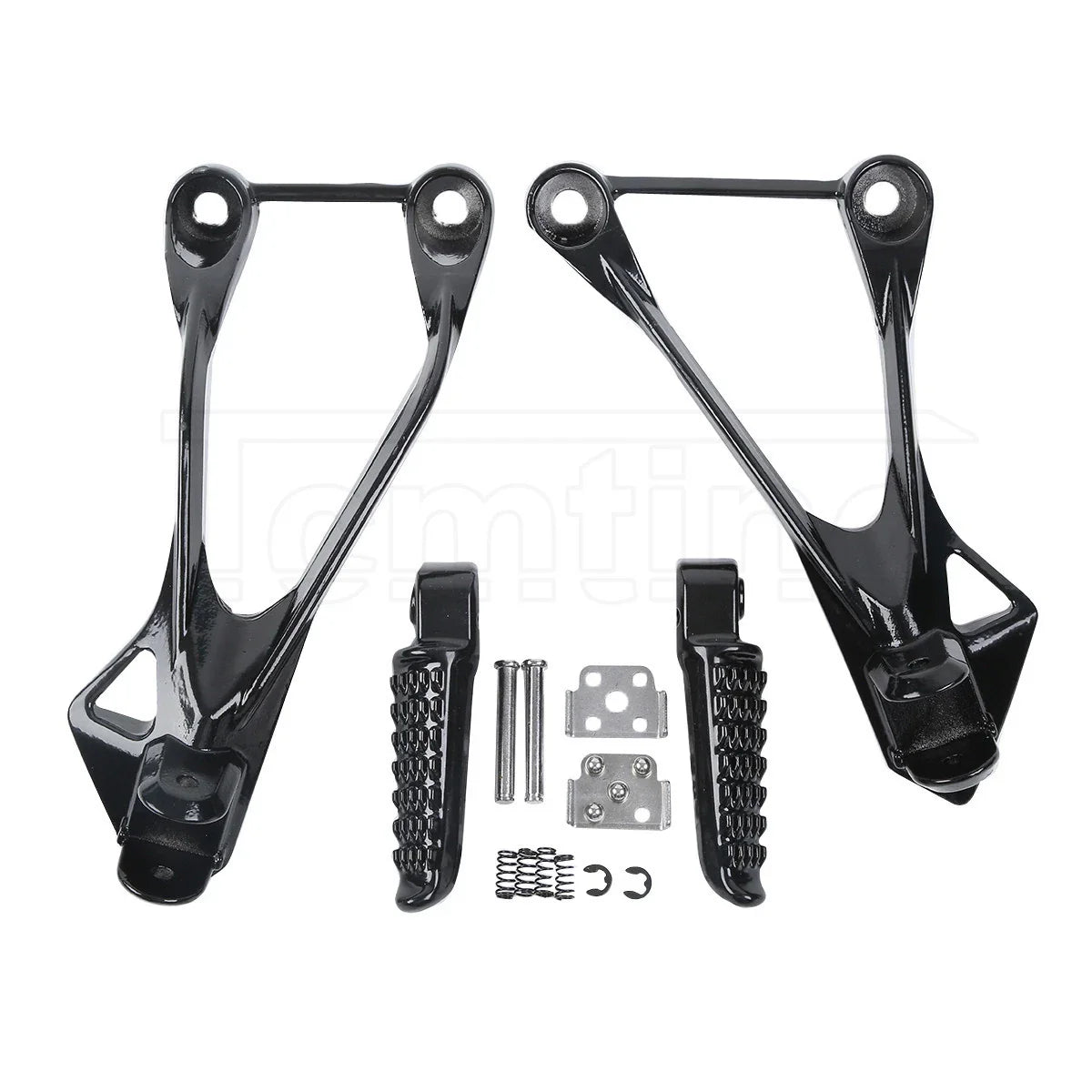 Black Rear Passenger Footpegs for Kawasaki Ninja ZX6R (2005-2008)