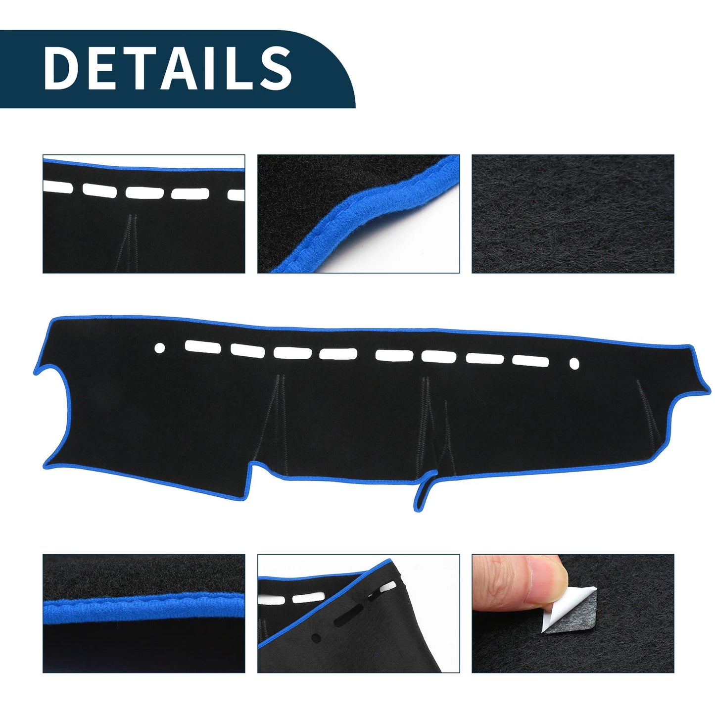 Dashboard Dash Cover Mat for Suzuki Jimny JB64 JB7 (2018–2024) Black Blue Set