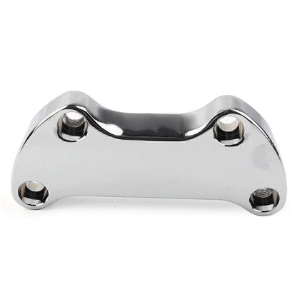 1" Bar Smooth Handlebar Riser Top Clamp Chrome for Harley Dyna Softail Sportster