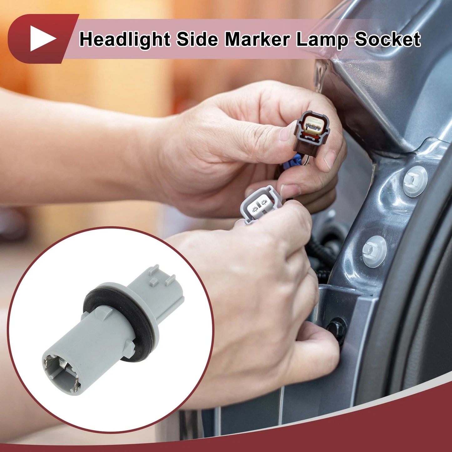 Headlight Side Marker Lamp Socket for Honda Accord CR-V Civic (No. 33305-S5A-003)