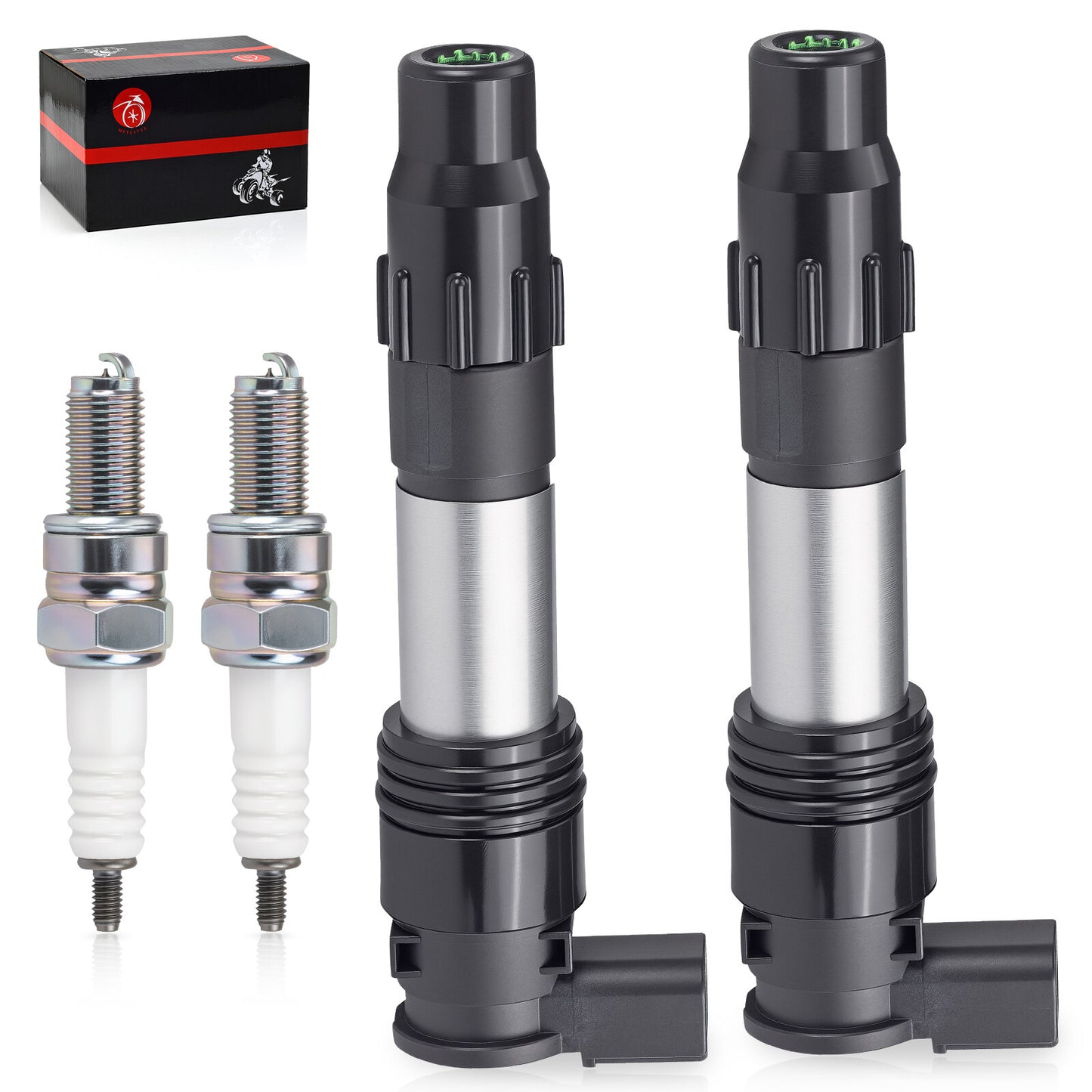 2X Ignition Coils & Iridium Spark Plugs for Kawasaki Ninja 300 (2013–2017)