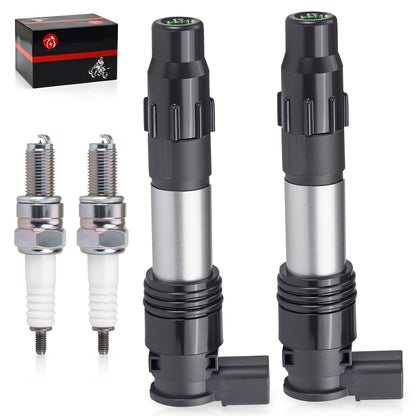 2X Ignition Coils & Iridium Spark Plugs for Kawasaki Ninja 300 (2013–2017)