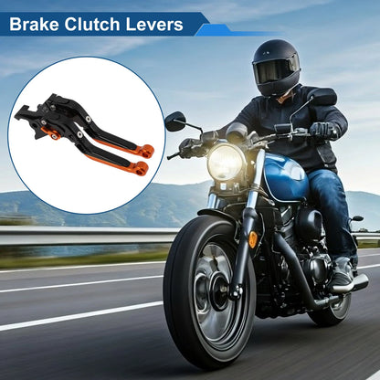Short Long Brake Clutch Levers for Honda Rebel CMX 500 300 (2017–2021) Black Orange