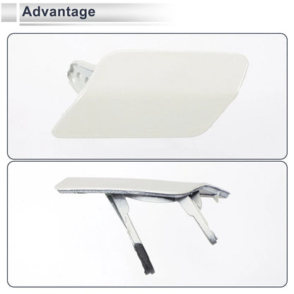 Front Left Bumper Headlight Washer Nozzle Cover Cap for BMW 3 Series White