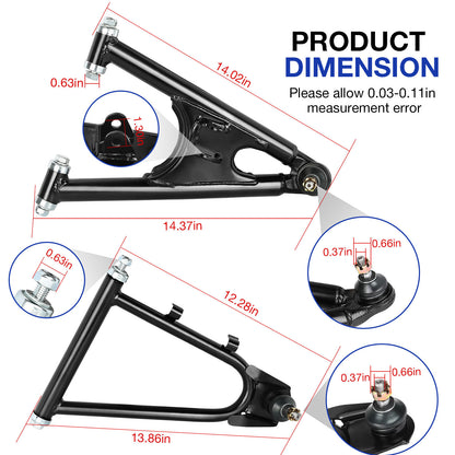 Set of 2 Front Upper Lower Control A-Arms for Yamaha Banshee 350 (1987–2006)