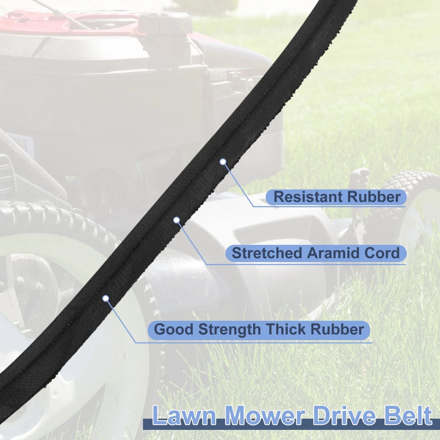Lawn Mower Deck Belt for Husqvarna AWD Walk-Behind 22 inch (No.586124201)