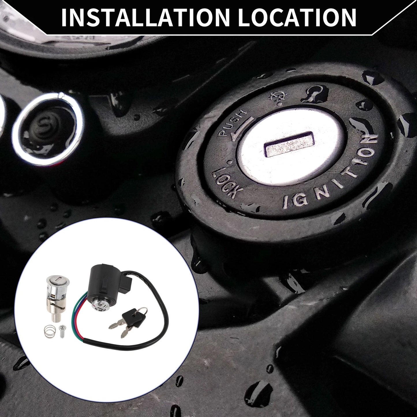 Set of 1 Ignition Key Switch No.7144194 for Harley-Davidson Forty Eight (2010–2017)