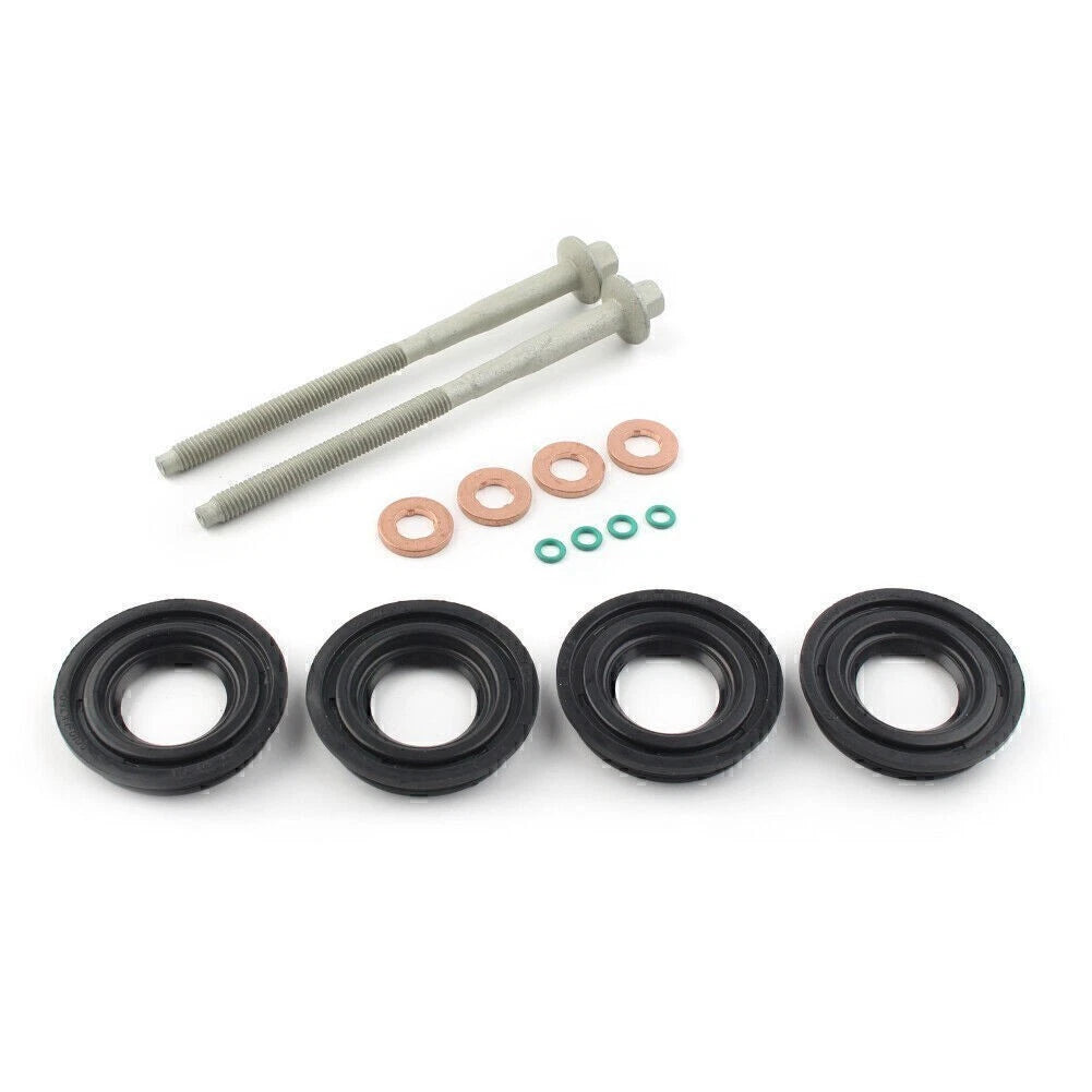 Fuel Injector Seal Washer Kit + 2X Injector Clamp Bolts for Ford Transit MK7 (2006–2014)