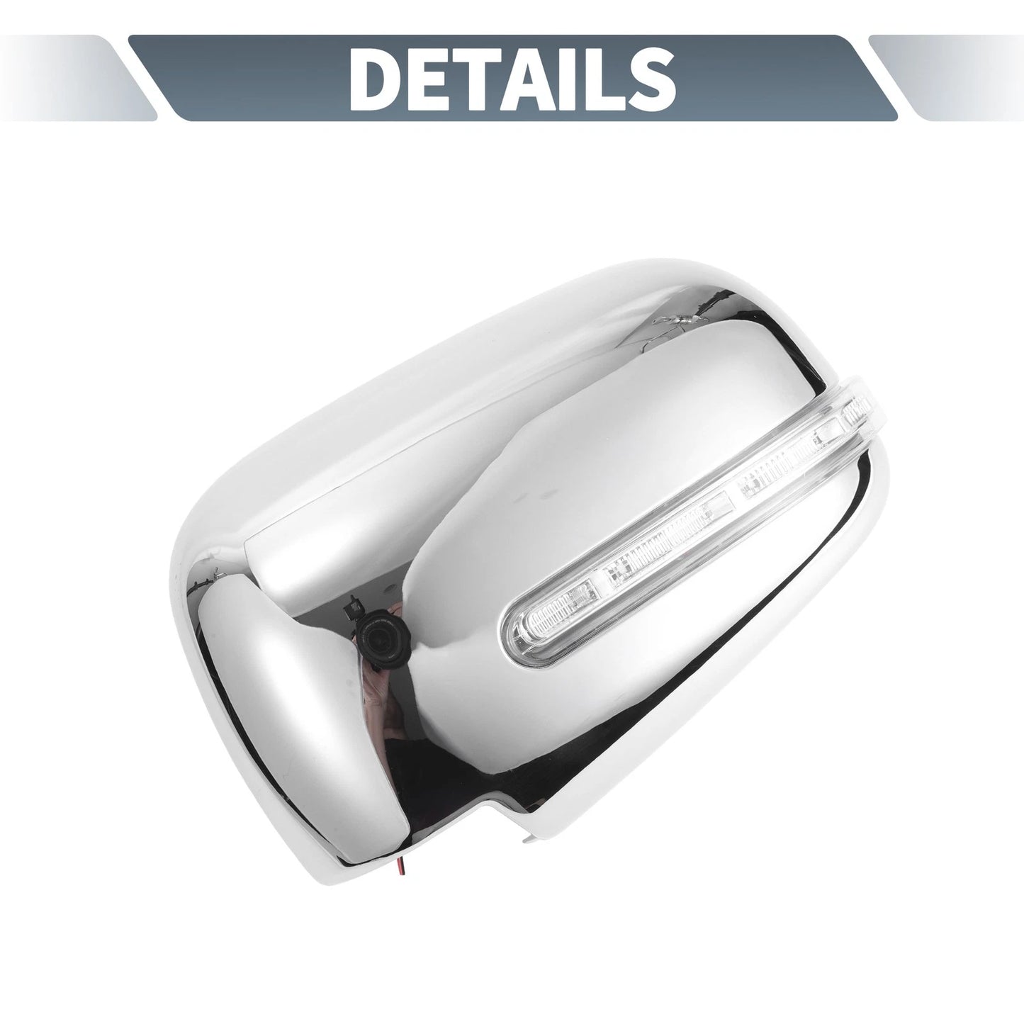 Pair Rearview Mirror Cover Overlay Chrome for Mitsubishi L200