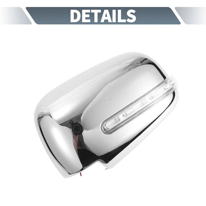 Pair Rearview Mirror Cover Overlay Chrome for Mitsubishi L200