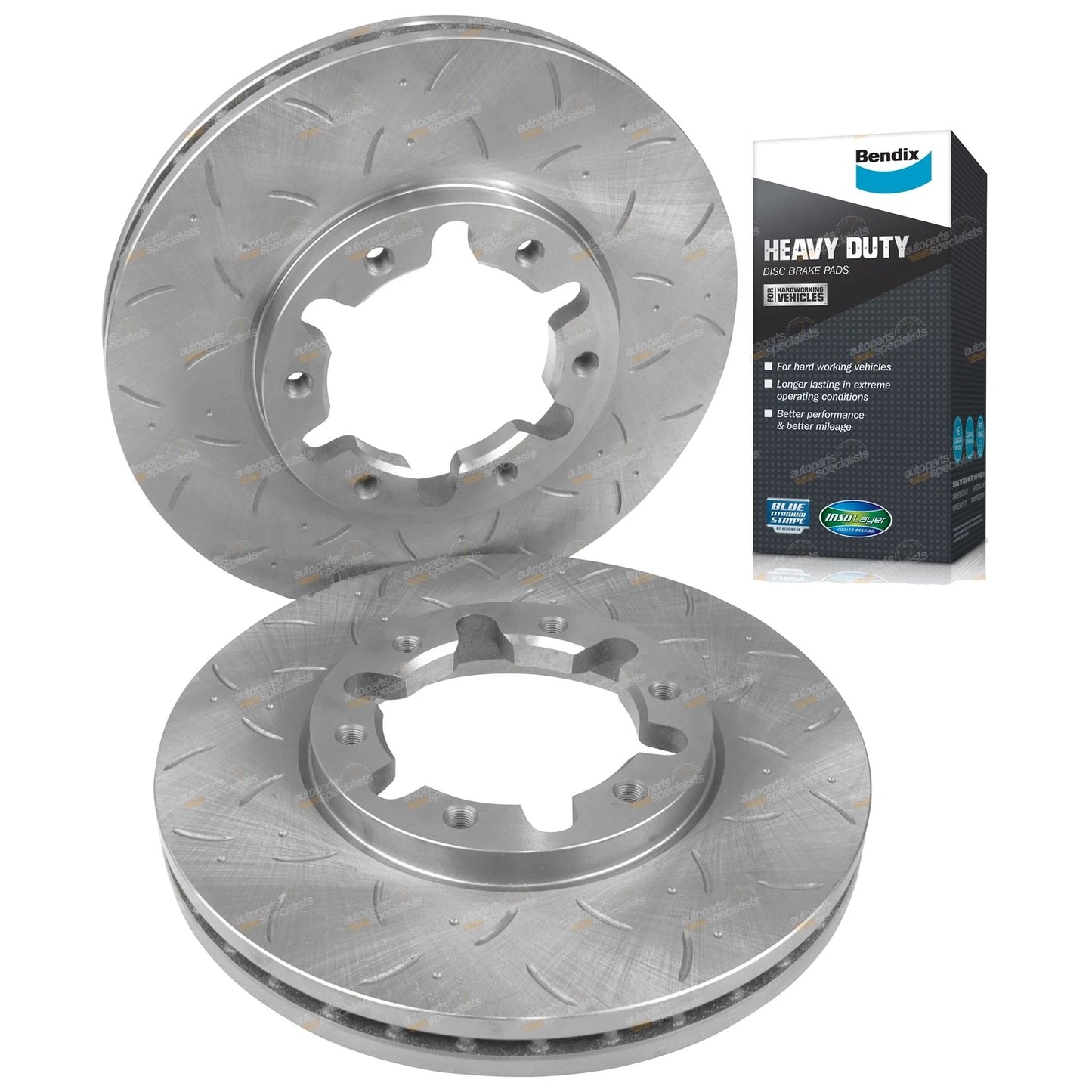 Front Brake Rotors & HD Pads for Nissan Patrol GU (1997–2016)