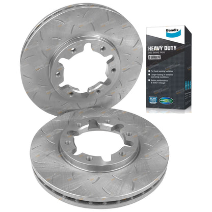 Front Brake Rotors & HD Pads for Nissan Patrol GU (1997–2016)