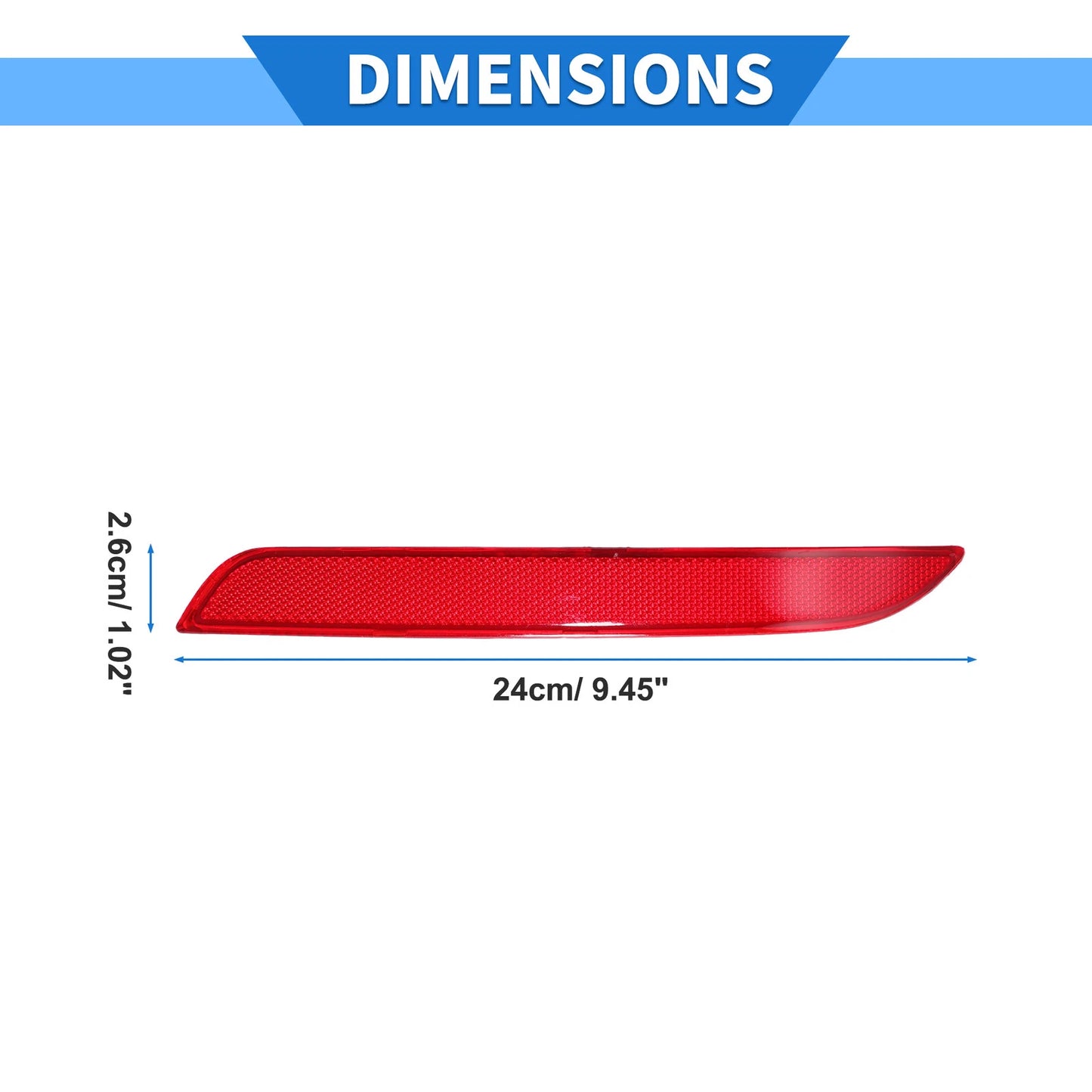 Rear Right Bumper Reflector No. 63147842956 for BMW 528i (2012–2016) Red