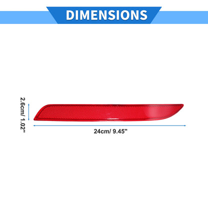 Rear Right Bumper Reflector No. 63147842956 for BMW 528i (2012–2016) Red