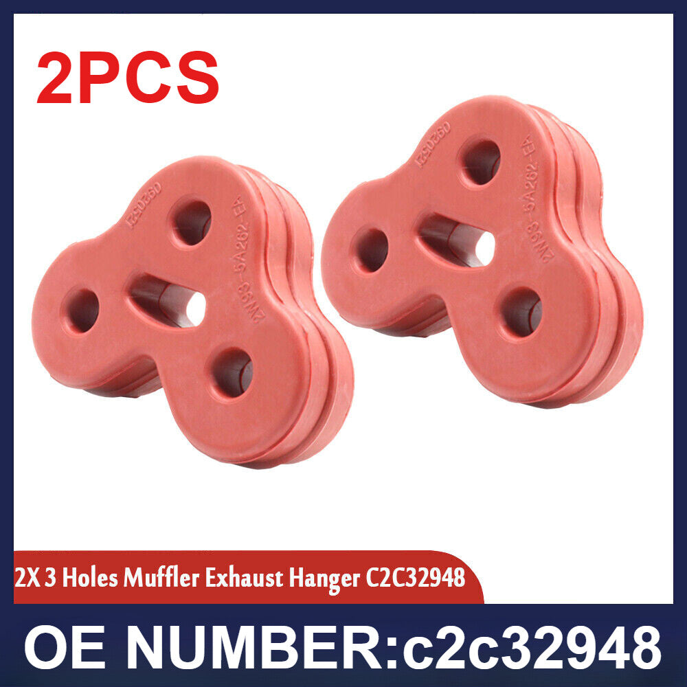 2X Exhaust Muffler Insulator Hanger for Jaguar XJ XJL XJR (2010–2019)
