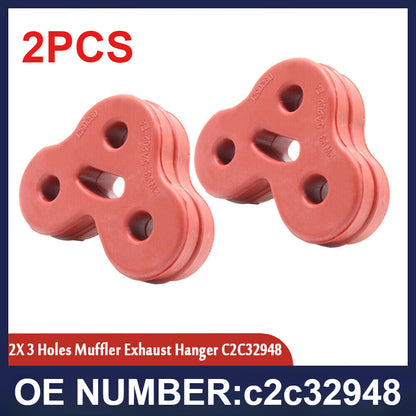 2X Exhaust Muffler Insulator Hanger for Jaguar XJ XJL XJR (2010–2019)