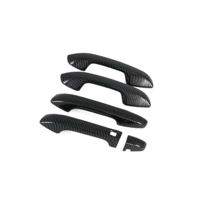 9Pcs Carbon Fiber Door Handle Cover+Cup Trim for Kia Seltos (2020–2023)