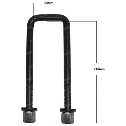 4 x Extended Rear U-Bolts for Toyota Hilux KUN26 4X4 (2005–2014)