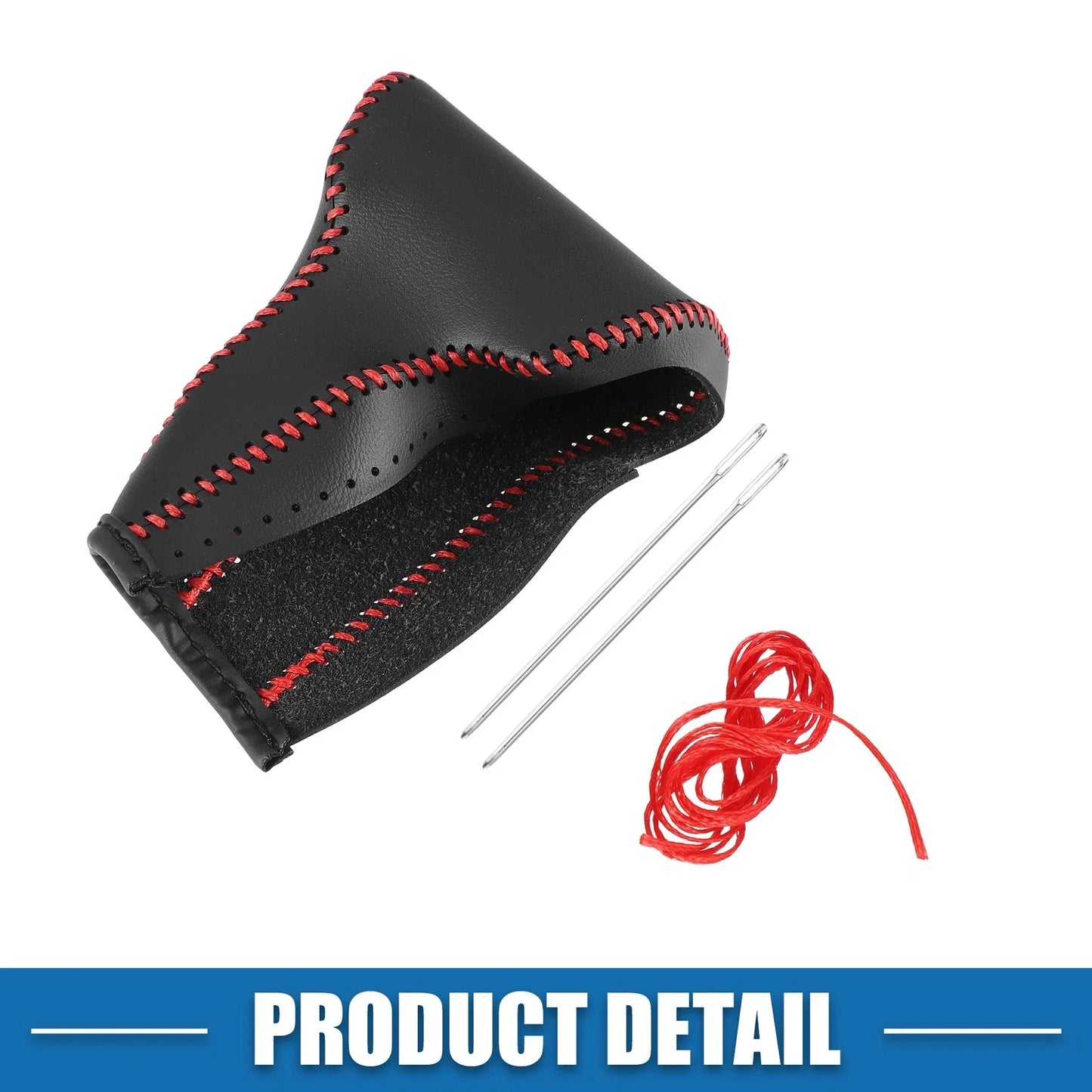 Gear Shift Lever Cover for Honda CR-V 2017-2022 Black Faux Leather Red Line