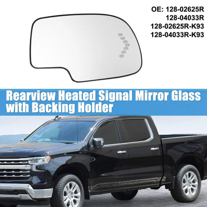 Right Rearview Heated Mirror Glass for Chevy Silverado Avalanche Suburban (2007–2014)