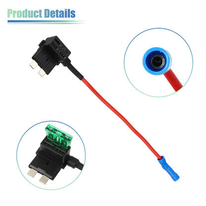 Set of 3 Car Fuse Tap with 3 30A Mini Low Profile Fuses for Universal Use