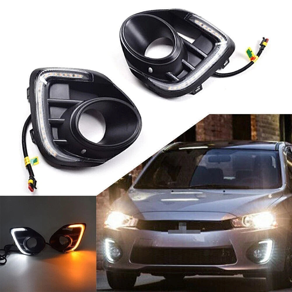 LED DRL Front Fog Light for Mitsubishi Lancer (2016–2018)