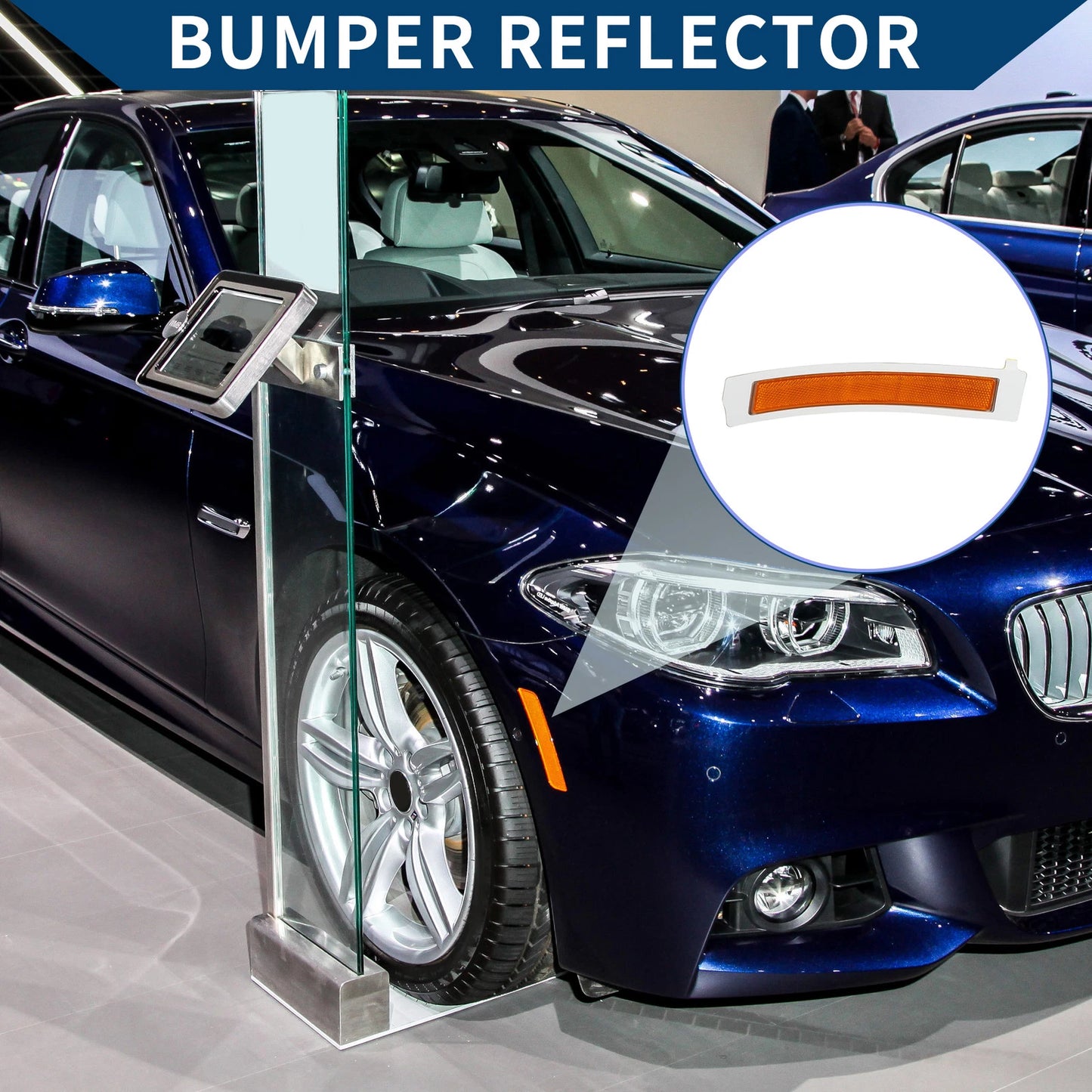 Bumper Reflector No. 63147199628 for BMW 535i GT (2010–2017) Front Right